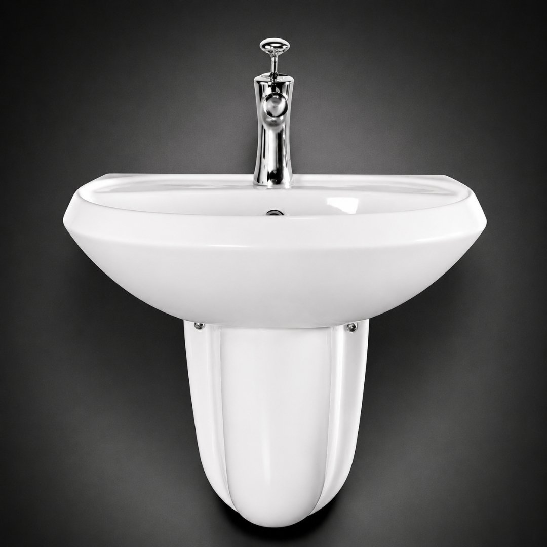 YUGA Washbasin with Pedestal Wash Basin - My Home Studio